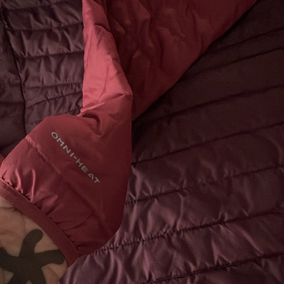 Columbia Powder Lite Omni-heat Insulated Anorak Malbec Thermal Jacket Sz M NWOT - Picture 11 of 16